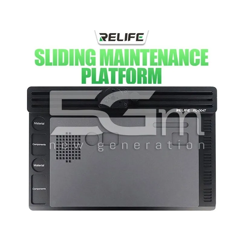 Relife RL-004T Base in Alluminio Black + Supporto Microscopio Scorrevole