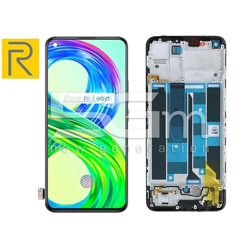 Écran Tactile + Châssis Noir Realme 8 Pro Ori (RMX3081) | 5G-M