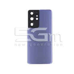 Cache Arrière Violet + Verre Caméra Samsung SM-G998 S21 Sans Logo | 5G-M