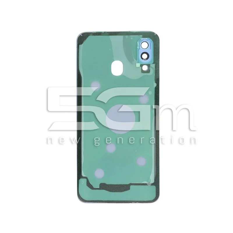 Hátlap Kék + Kamera Üveg Samsung SM-A405F A40 Logó Nélkül | 5G-M