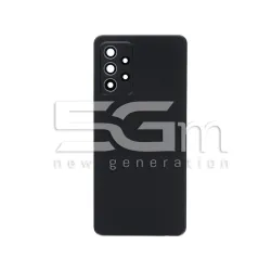 Cache Arrière Noir + Vitre Caméra Samsung SM-A528 A52s Sans Logo | 5G-M
