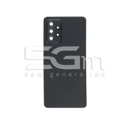 Cache Arrière Noir + Vitre Caméra Samsung SM-A725F A72 Sans Logo | 5G-M