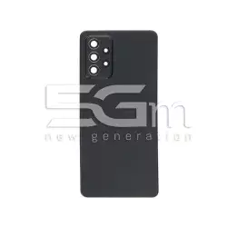 Rear Cover Black + Camera Lens Samsung SM-A725F A72 No Logo