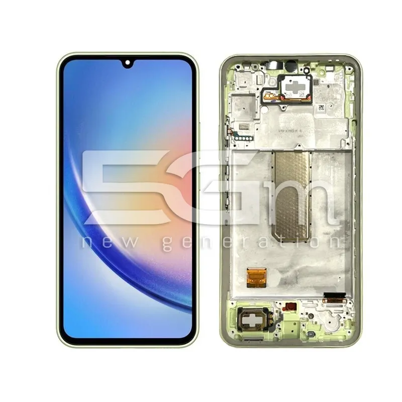 Display Touch + Frame Green Samsung SM-A346 A34 5G Ori | Store Online 5G-M
