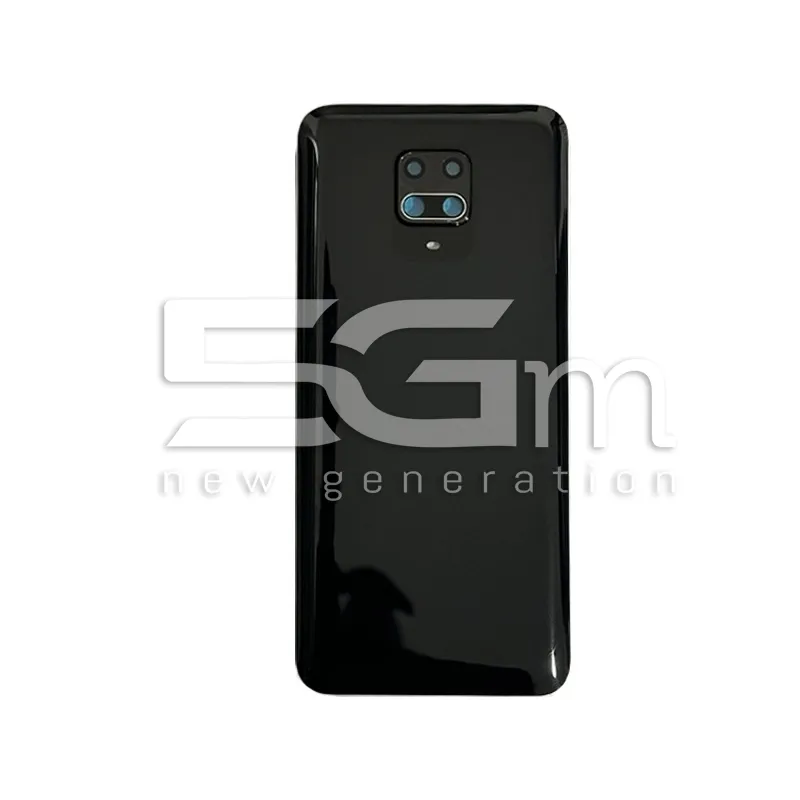 Hátlap Fekete + Kamera Üveg Xiaomi Redmi Note 9S Logó nélkül | 5G-M Online Bolt