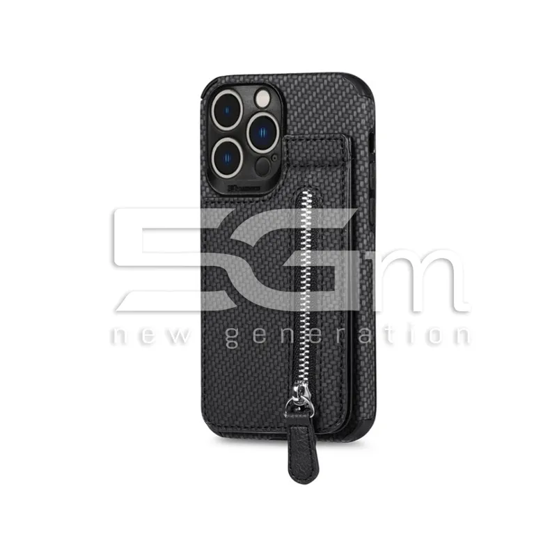 Coque en Fibre de Carbone Noire iPhone 14 Pro | 5G-M