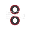 Achtercamera Glazen + Frame Zwart Rood 14 - 14 Plus | 5G-M Online Winkel
