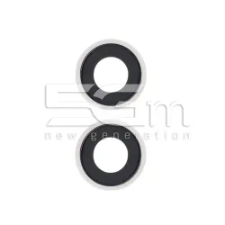 Achtercamera Glas + Frame Zilver 14 - 14 Plus | 5G-M Online Store