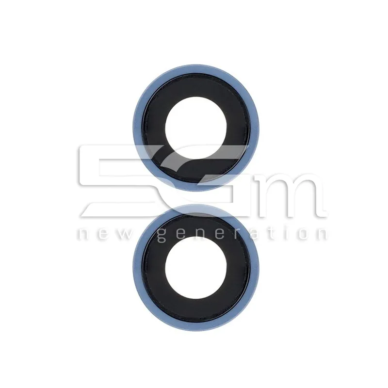 Verres de Caméra Arrière + Châssis Bleu 14 - 14 Plus | 5G-M.com