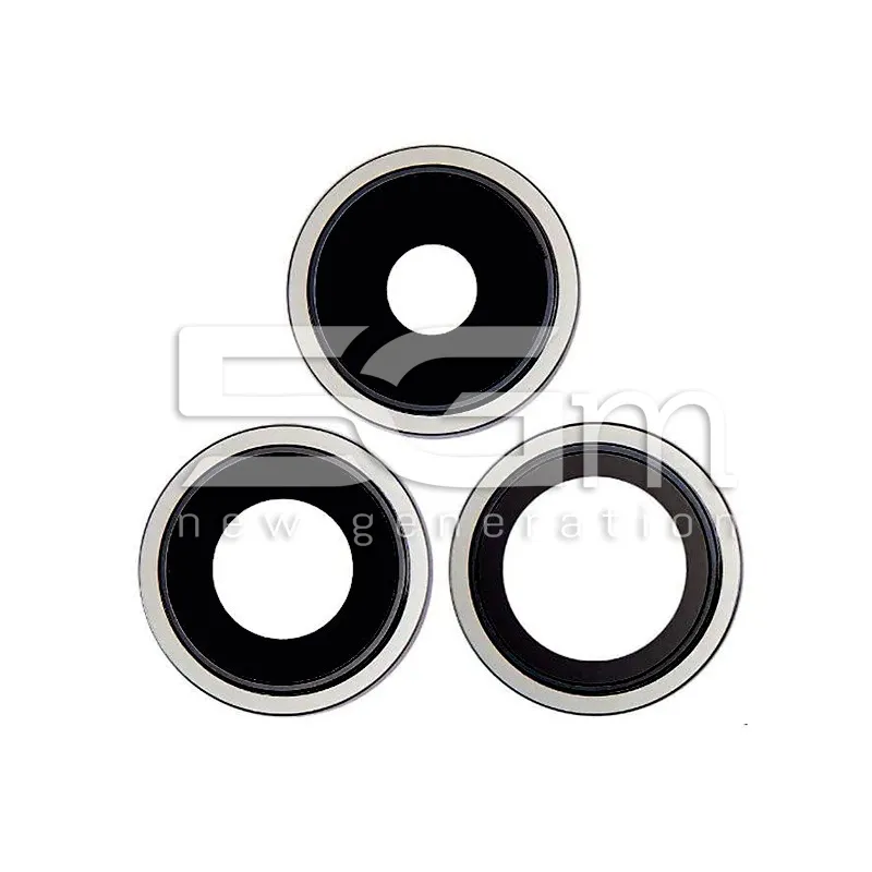 Vetrini Camera Posteriore + Frame Silver 14 Pro - 14 Pro Max | Store Online 5G-M