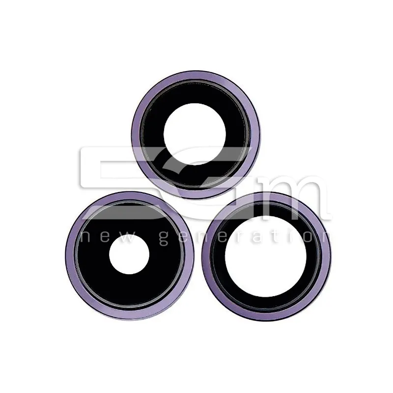 Vetrini Camera Posteriore + Frame Purple 14 Pro - 14 Pro Max | Store Online 5G-M