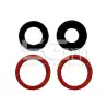 Set 4 Pcs Rear Camera Lens + Frame Red iPhone 13