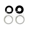 iPhone 13 Lensglas + Frame Achtercamera Wit Set (4 St.) | 5G-M