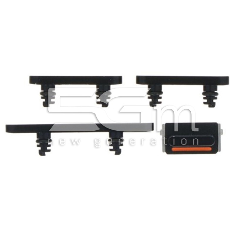 Set 4 Tasti Esterni Neri iPhone 13
