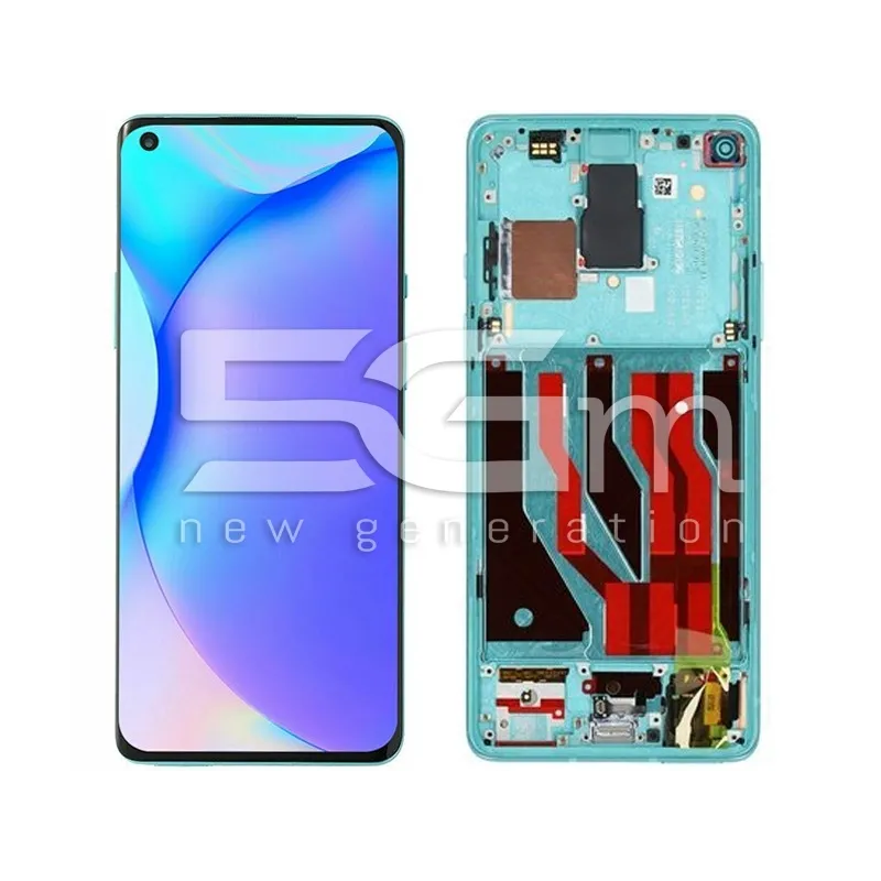 Écran Tactile + Châssis Glacial Green OnePlus 8 (Pulled) | 5G-M