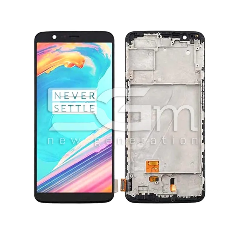 Kijelző Érintőképernyő + Fekete Keret OnePlus 5T (CG) | Online Áruház 5G-M