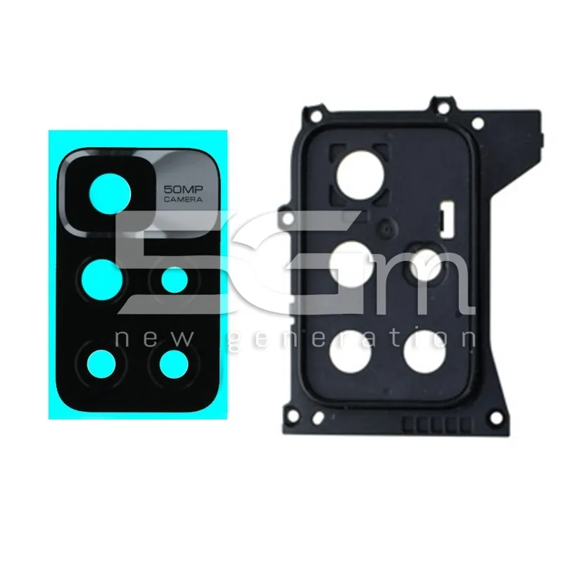 Geam Cameră Spate + Ramă Negru Xiaomi Redmi 10 4G | 5G-M