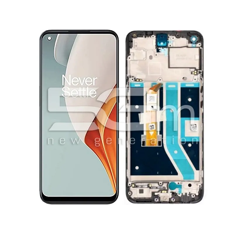 Display Touchscreen + Rahmen Midnight Frost OnePlus Nord N100 (Ausgebaut) | 5G-M