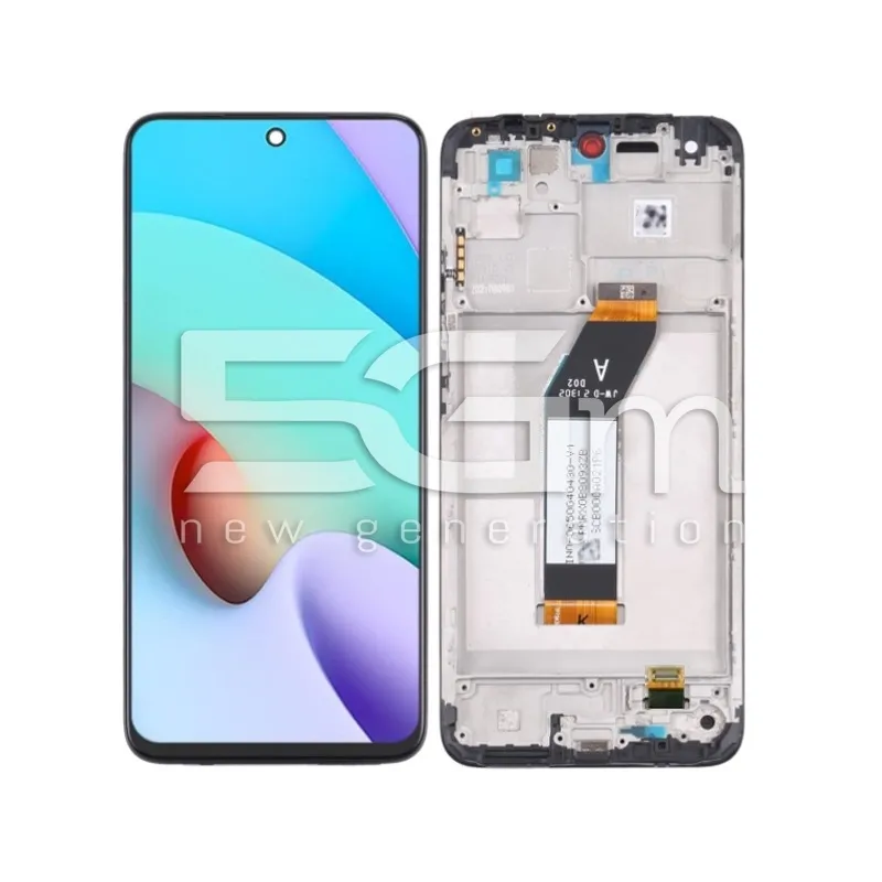 Kijelző Érintővel + Keret Szénszürke Xiaomi Redmi 10 4G (IPS) | 5G-M Webáruház