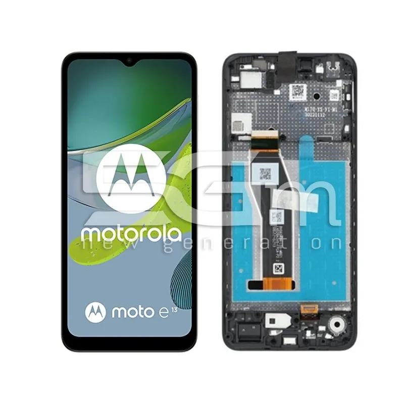 Ecrã Tátil + Ramă Negru Moto E13 (IPS) | 5G-M.com