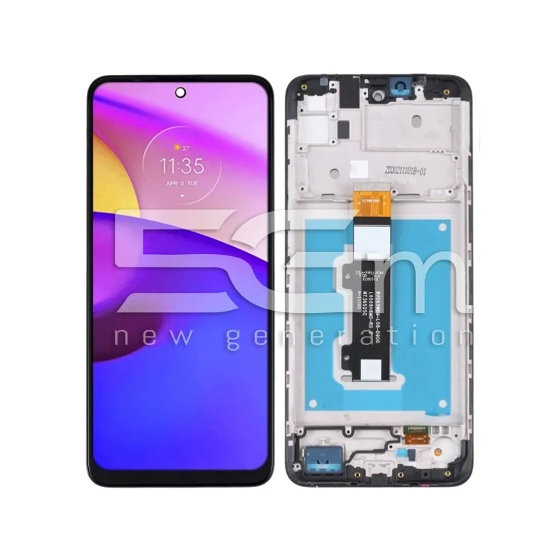 Ecran Tactil + Ramă Negru Moto E30 - E40 (IPS) | 5G-M