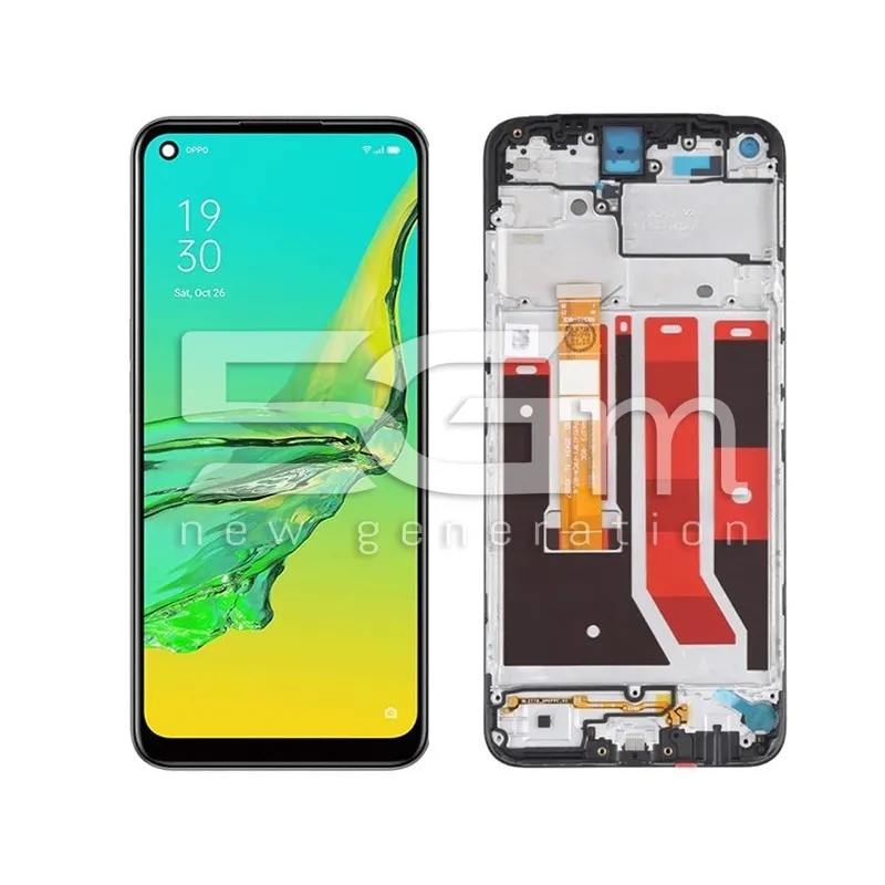 Ecran Tactil + Ramă Negru OPPO A53 2020 - A53s (IPS) | 5G-M