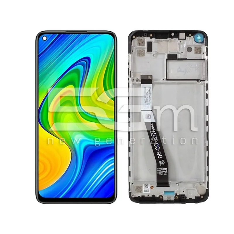 Ecran Tactil + Ramă Negru Xiaomi Redmi Note 9 (IPS) | 5G-M.com