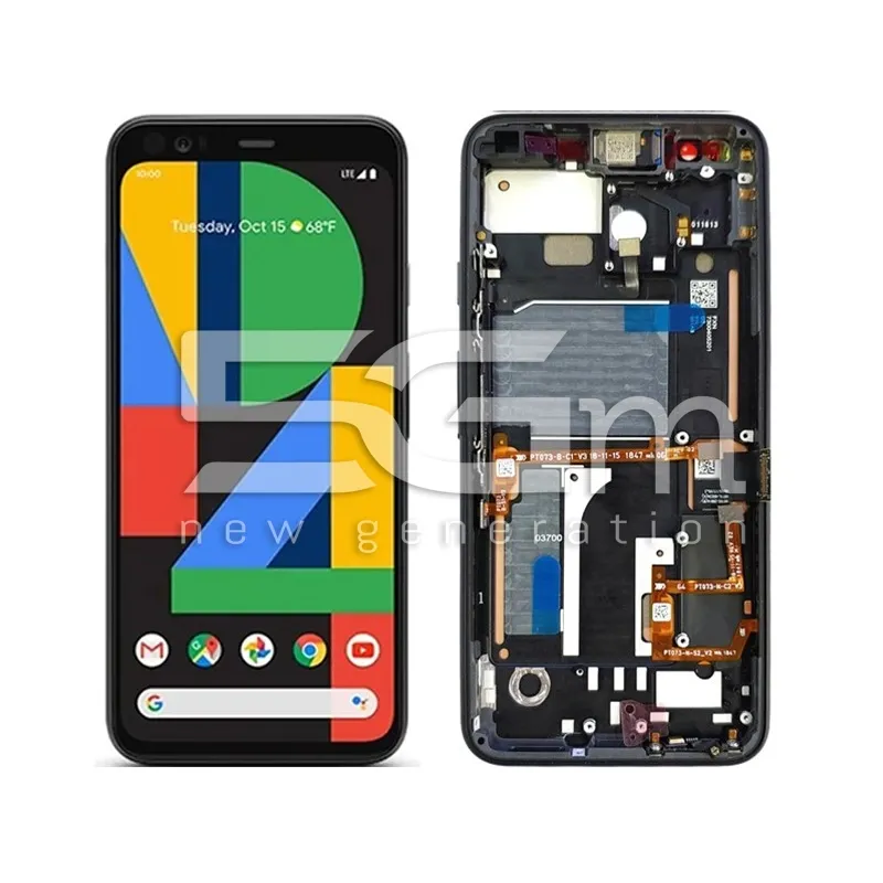 Écran Original Google Pixel 4 + Cadre Noir (PULLED) | 5G-M