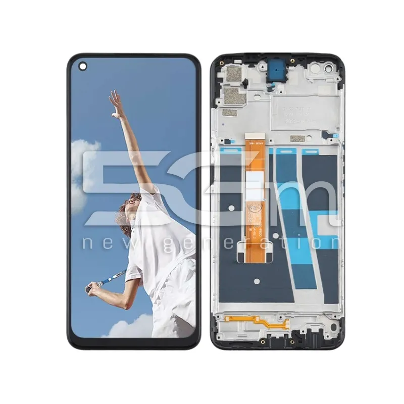 Ecrã Táctil + Chassi Preto Oppo A52 (IPS)
