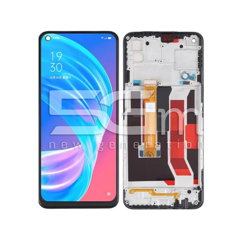 Écran Tactile + Châssis Noir OPPO A72 5G (IPS) PDYM20 | 5G-M