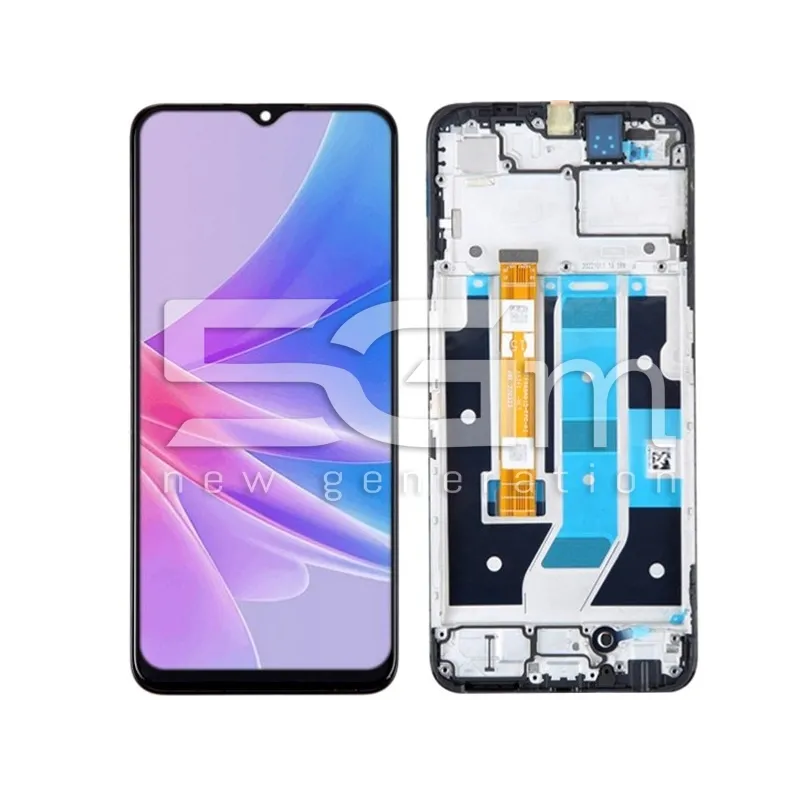 Écran Tactile + Châssis Noir OPPO A58 - A78 5G (IPS) | Boutique en ligne 5G-M