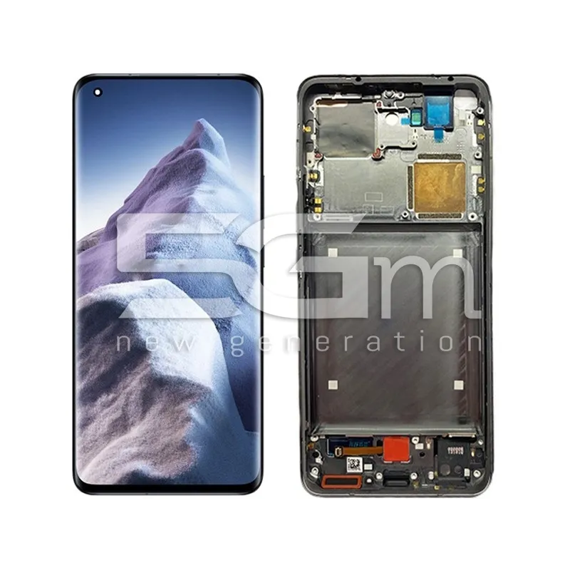 Xiaomi Mi 11 Ultra 5G / 11 Pro Kijelző + Keret Ceramic Black | 5G-M