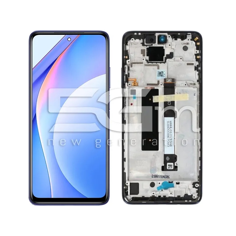 Kijelző Érintő + Keret Atlanti Kék Xiaomi MI 10T Lite - Redmi Note 9 Pro 5G (IPS) | 5G-M