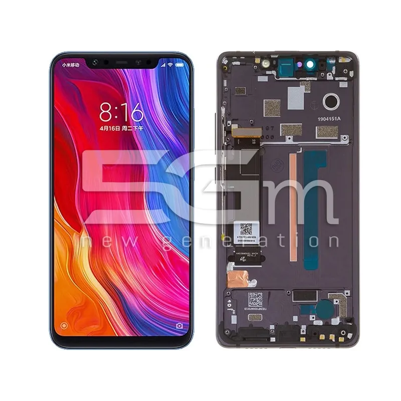 Touchscreen-Display + Rahmen Schwarz Xiaomi Mi8 SE (Ausgebaut) | 5G-M.com