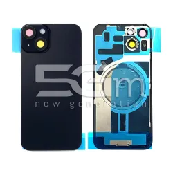 Retro Cover Midnight + Houder + Magnetische Ring iPhone 14 Geen Logo | 5G-M