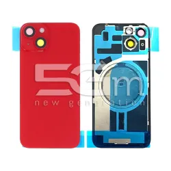 Achtercover ROOD + Houder + Magneetring iPhone 14 Zonder Logo | 5G-M