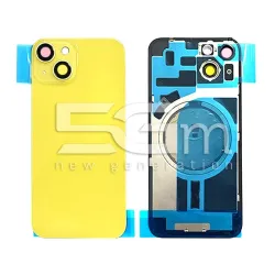 Retro Cover Geel + Houder + Magneetring iPhone 14 Zonder Logo | 5G-M