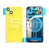 Retro Cover Geel + Houder + Magneetring iPhone 14 Zonder Logo | 5G-M