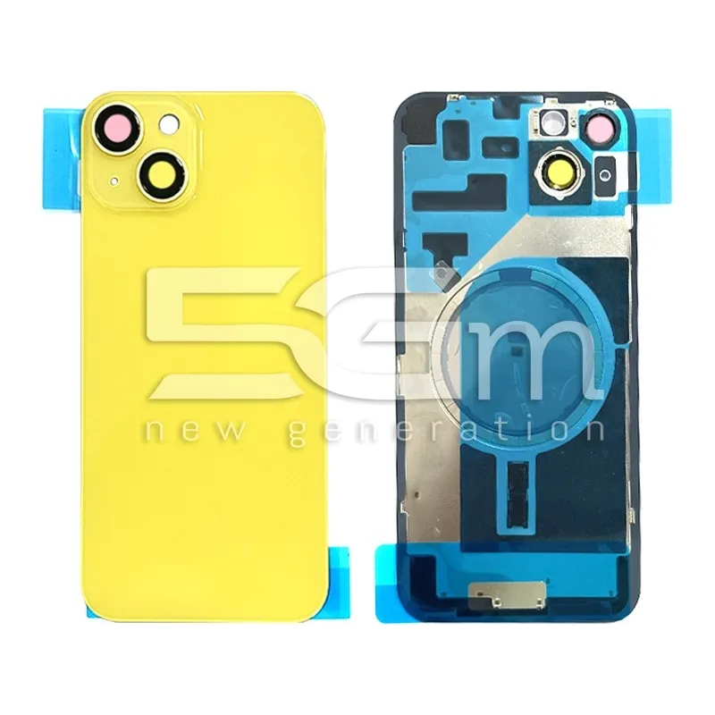 Coque Arrière Jaune Support Magnétique iPhone 14 Plus Sans Logo | 5G-M