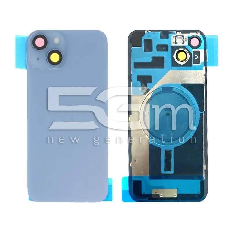 Retro Cover Blue + Holder + Magnetism Ring iPhone 14 Plus No Logo | Store Online 5G-M