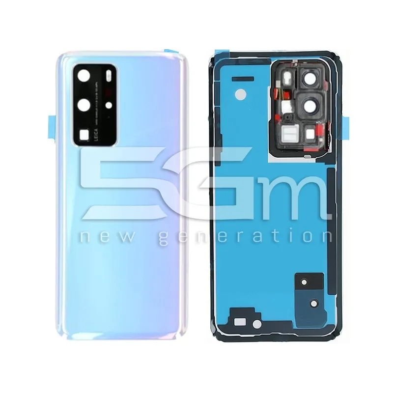 Coque Arrière Blanc Glacé + Verre Caméra Huawei P40 Pro Sans Logo | 5G-M