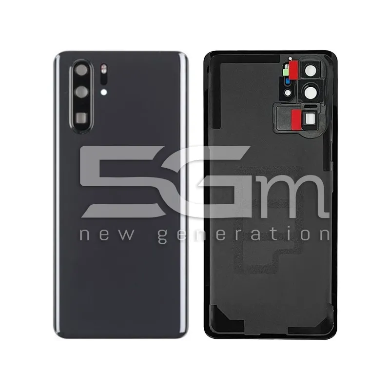 Cache Arrière Noir + Verre Caméra Huawei P30 Pro Sans Logo | 5G-M