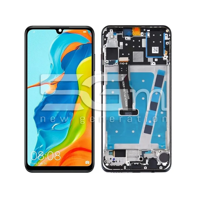 Ecrã Tactil + Ramă Midnight Black Huawei P30 Lite (IPS) | 5G-M