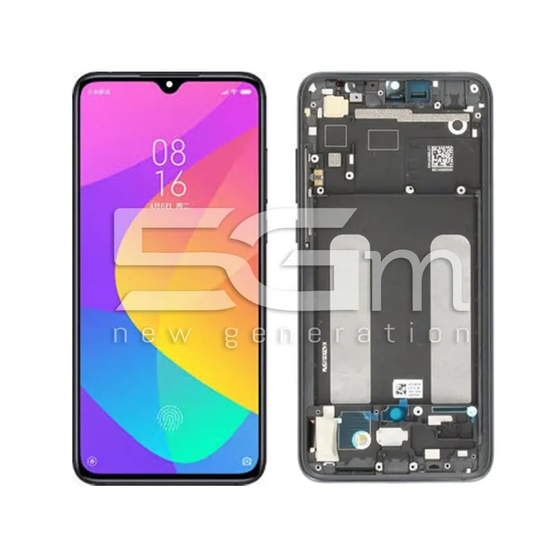 Display Touchscreen + Rahmen Onyx Grau Xiaomi Mi 9 Lite (Pulled) | 5G-M