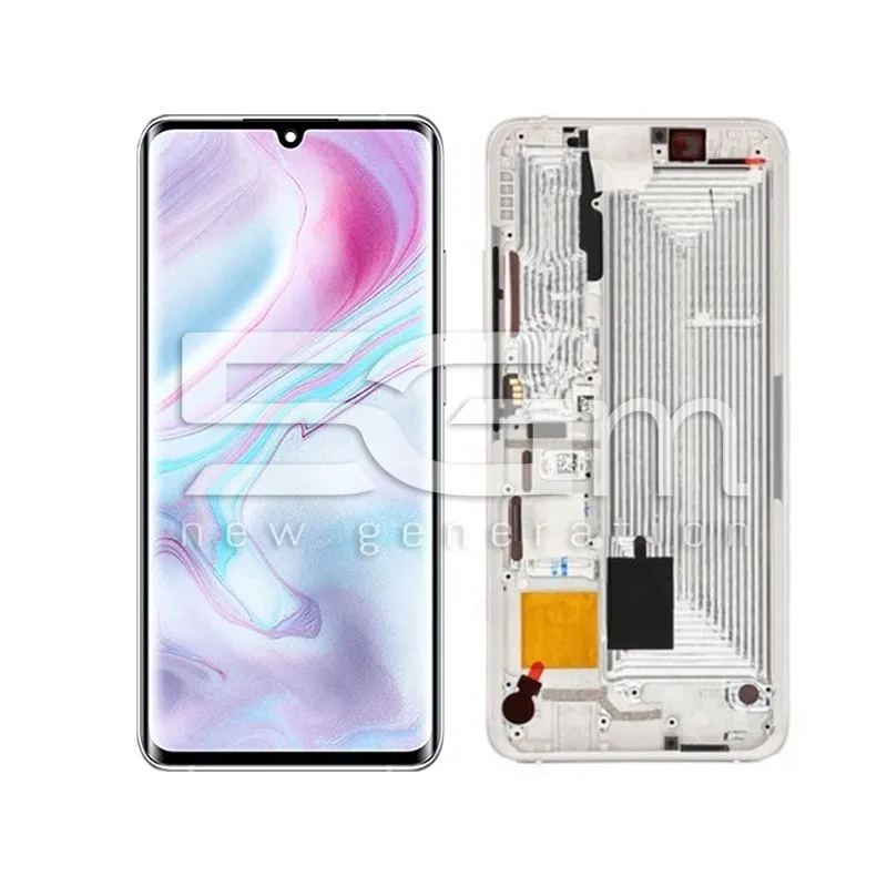 Display Touch + Frame Glacier White Xiaomi Mi Note 10 - 10 Pro (Pulled) | Store Online 5G-M
