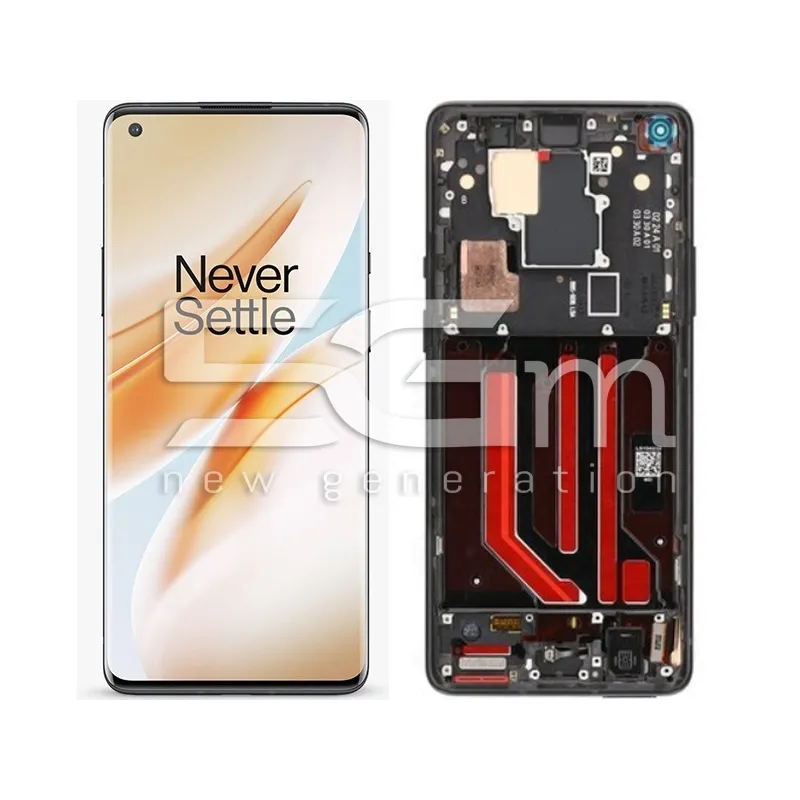 Écran Tactile + Châssis Onyx Black OnePlus 8 Pro (Récupéré) | 5G-M