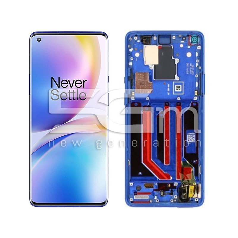 Display Touch + Frame Ultramarine Blue OnePlus 8 Pro (Pulled)