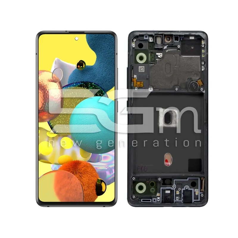 Ecran Tactil + Ramă Prism Cube Black Samsung SM-A516 A51 (OLED) | 5G-M.com