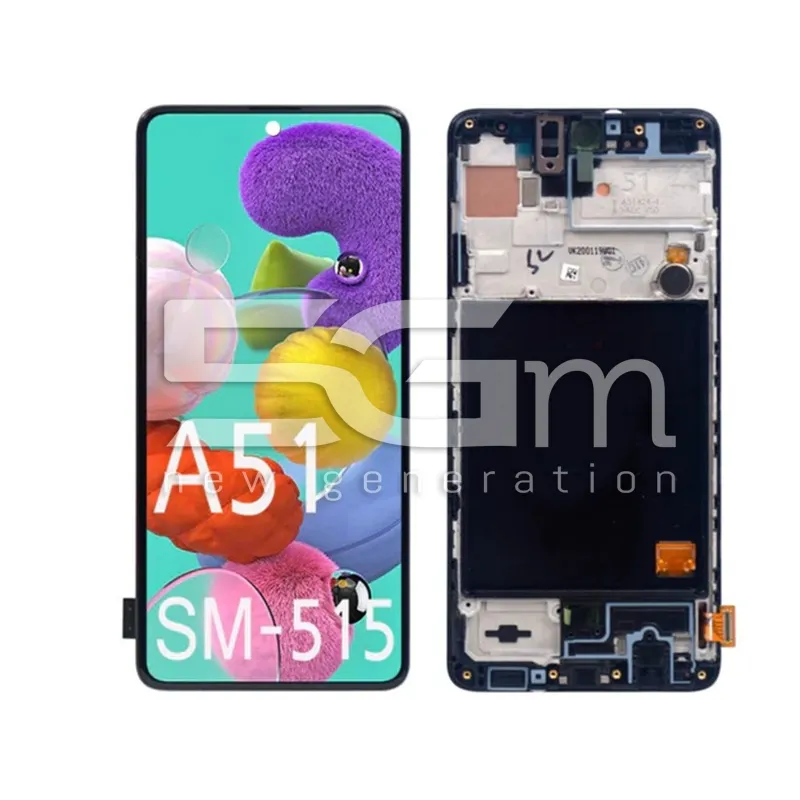Ecran Tactil + Ramă Negru Samsung SM-A515 A51 OLED | 5G-M.com