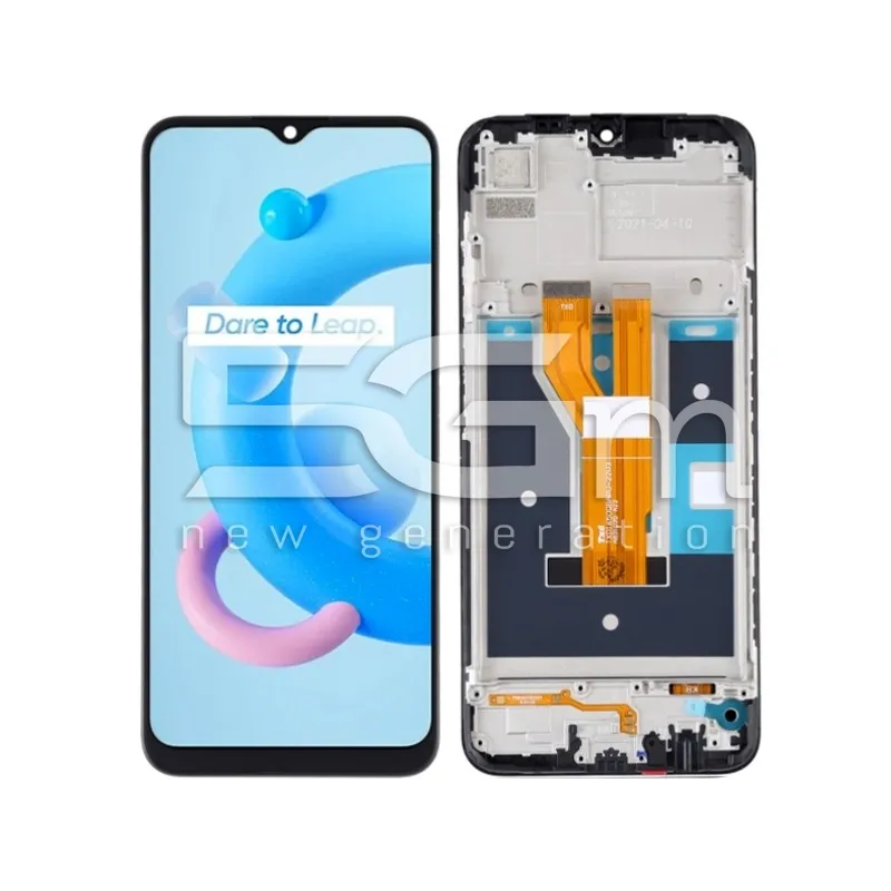 Érintőképernyős Kijelző + Keret Cool Grey Realme C11 2021 (IPS) | 5G-M Online Áruház